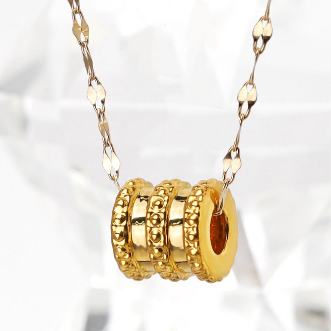 주리에떼 순금 24K 데일리 심플 골드몬 금 목걸이(14K/18K 체인)