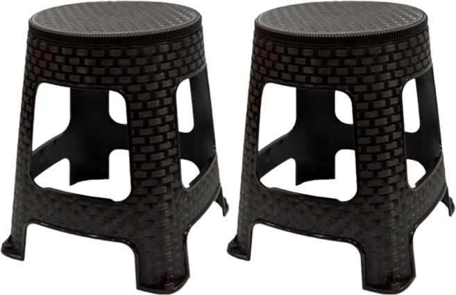 나코 플라스틱 라탄의자 간이 보조 테라스 원형 회전의자 카페, 2개, 회전의자 초코브라운