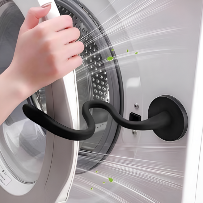 르브아 자석톡 세탁기 도어클립 건조기 환기용 문고정홀더, 1개, 트루블랙