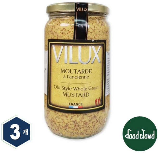 프랑스산 당근라페 저당 홀그레인 머스타드, 3개, 830g