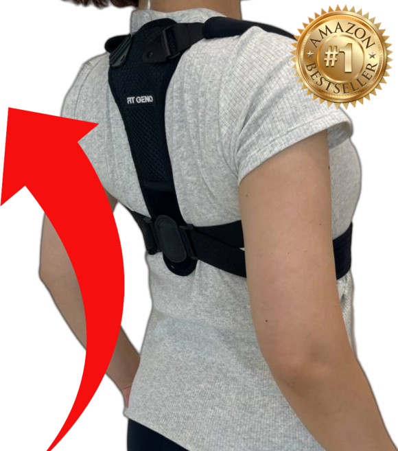 [아마존1위] 핏제노 바른 자세 교정 어깨 밴드 남녀 공용, 2개