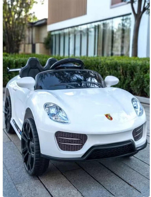 어린이전동차 벤틀리 아동 어린이용 전동차 포르쉐푸쉬카, 화이트 2륜구동 원격 제어 자율 주행, 1개