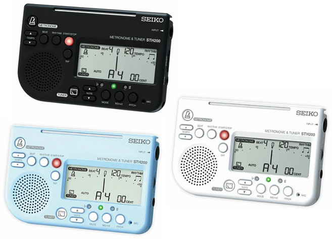 세이코 고성능 메트로놈튜너 메트로튜너 SEIKO STH200, Blue, 1개