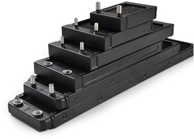 화이트 라디에이터 수냉식 사무실 스피커 워터 파이프 구리 쿨러, E. 240 원형-6수구 공기구멍 일체형