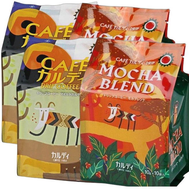 KALDI 칼디 모카 블렌드 드립백 커피 2봉+마일드 로스트 드립백 2봉 총40백, 10g, 1개, 10개입