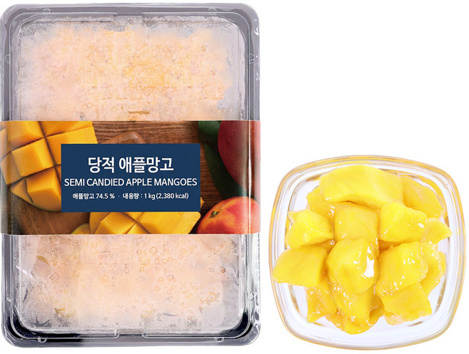 딜라잇가든 냉동 당적 애플망고, 1개, 1kg