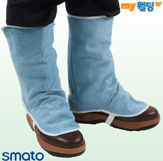 스마토 용접안전각반 용접용가죽각반 밴드고리형 LWS-I494, 청색, 1개