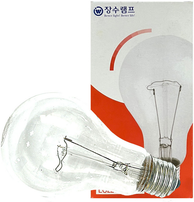 장수램프 투명 200w 고촉 백열전구 LC220v 전구색, 1개