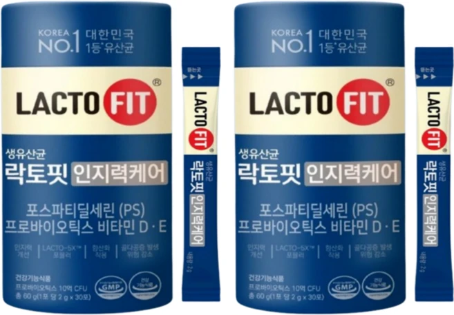 종근당건강 락토핏 인지력케어 피에스 유산균 2개월분, 2g, 60개 - 쿠팡