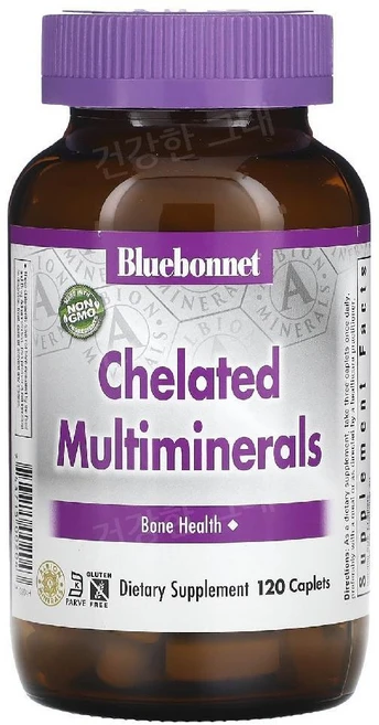 블루보넷 킬레이트 멀티 종합 미네랄 120정 Multiminerals, 120개, 1개 - 쿠팡
