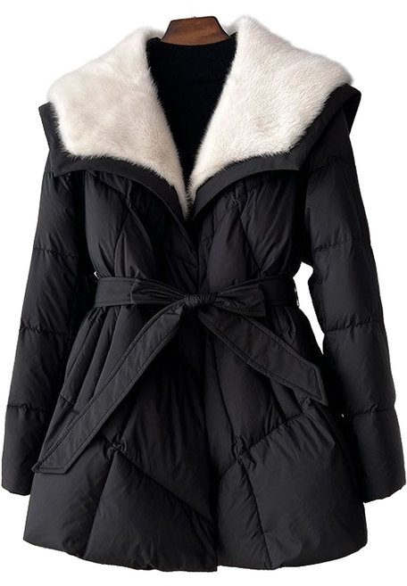 셀럽당 패딩 퍼 칼라 겨울 여자 코트C02104