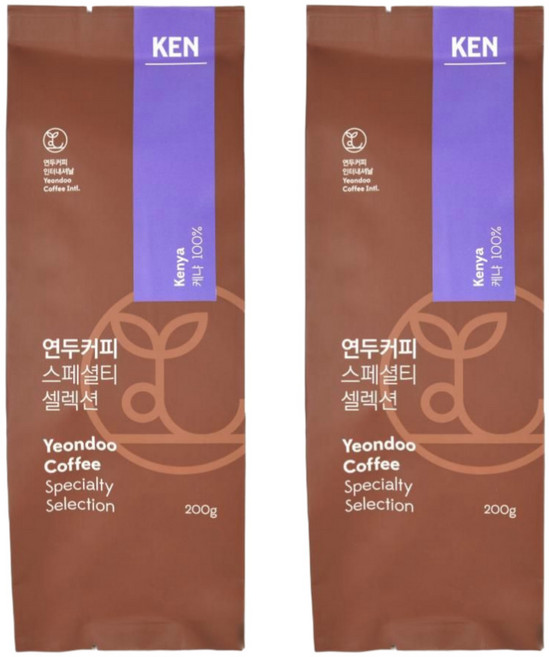 연두커피 케냐AA TOP 고소한 당일로스팅 원두 200g, 2개, 홀빈(분쇄안함)