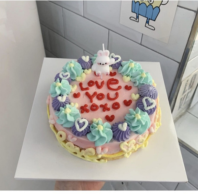 서울 레터링케이크 주문제작 기념일케이크 맞춤케익 수제케이크 [원산지:국산], 500g, 1개