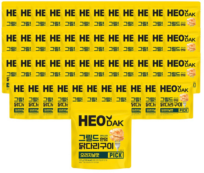 허닭 그릴드 한입 닭다리구이 오리지널, 48개, 100g