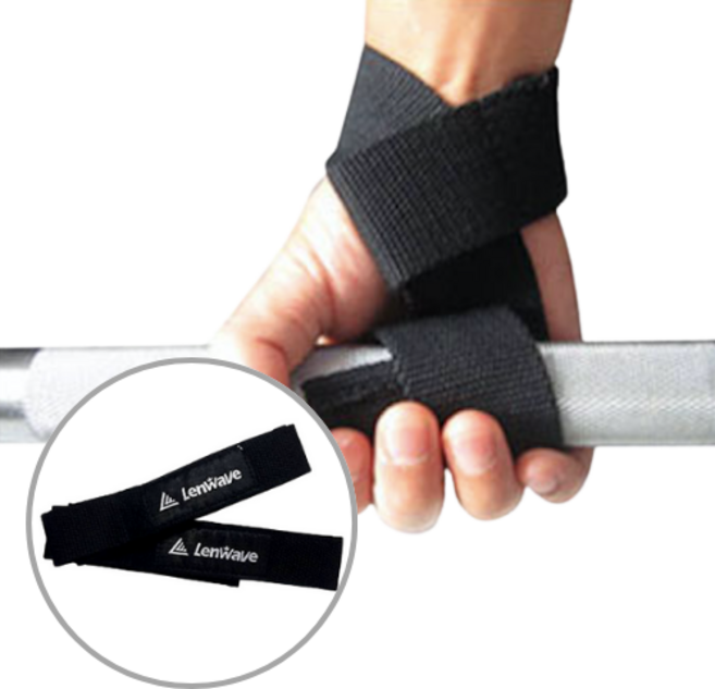 그게모지 헬스스트랩 그립 손목보호대 손목아대, 블랙, 1개