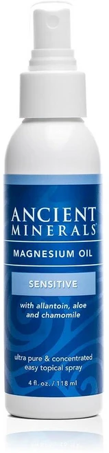 Ancient Minerals 마그네슘 오일 스프레이 센서티브 올뉴 민감성 포뮬라 알란토인 유기농 카모마일 및 유기농 알로에 베라 포함 (118.3ml(4온스), 1개, 118ml - 쿠팡