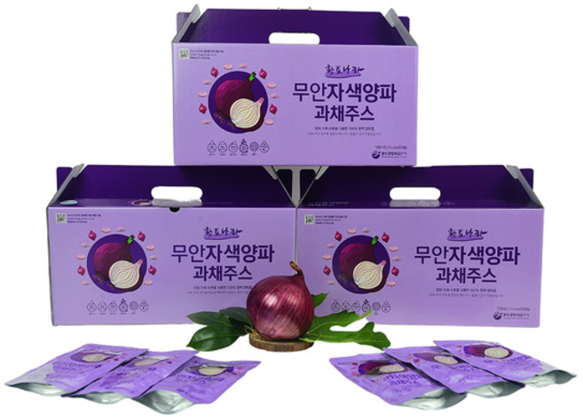 황토나라 무안 자색양파 과채주스, 3L, 3개