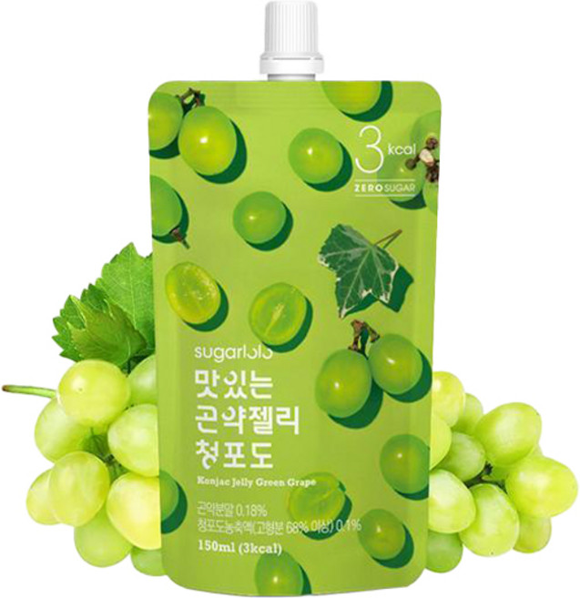 슈가로로 맛있는 곤약젤리 150g 청포도맛 1개/4kcal, 1개