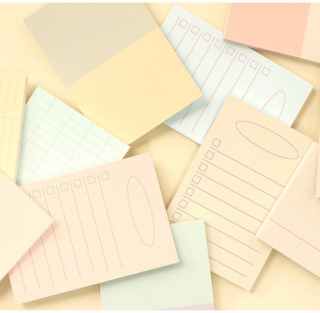 노트 메모지 9종 플랜마커 점착 포스트잇 북마크 다꾸 접착 표시 메모잇 체크리스트, Note6