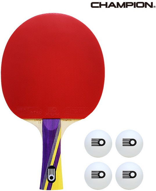 참피온 탁구라켓 쉐이크 스핀형 슈프림 2.5 S, 1개, SUPREME2.5S