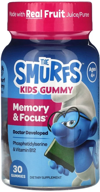 The Smurfs 어린이용 구미젤리 기억력 및 집중력 향상 만 4세 이상 스머프 베리 구미젤리 30개, TheSmurfs어린이용구미젤리기억력및집중력향상만4세이 - 쿠팡