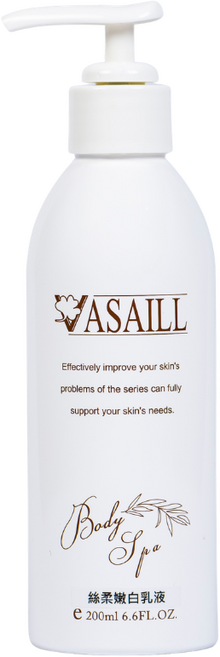 VASAILL 絲柔嫩白乳液 改善暗沉 提亮潤澤 改善膚色不均 白茅長效鎖水, 1件, 200ml
