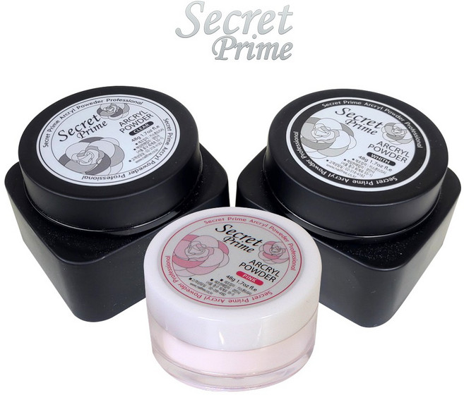 젤네일 시크릿 프라임 아크릴 파우더 (화이트 클리어 핑크) 3종 중, 1개