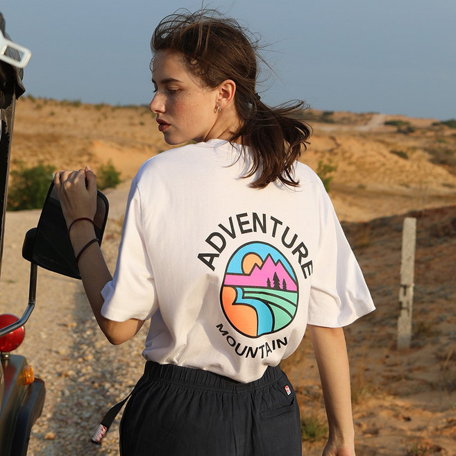 플루크 남여공용 통기성 서클마운틴 반팔 티셔츠 FST142