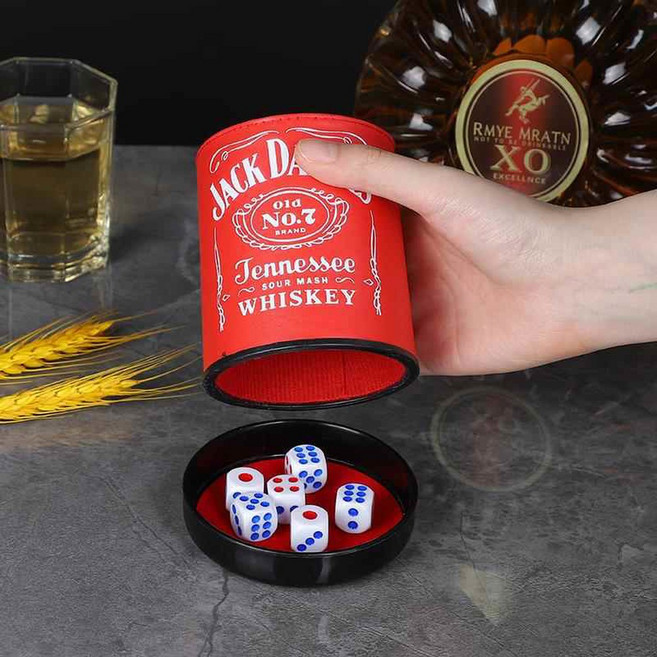 다이사이 위게임 위 컵 보드게임 바텐더, 23 음소거 잭단 레드 가죽 베이스 10 위 증정, 1개