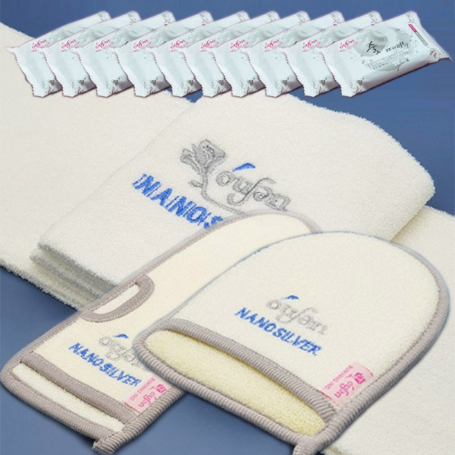 오션 은나노때타올 때비누 13종세트 때밀이 비누 타월, 1세트, 은나노타올 13종 A세트