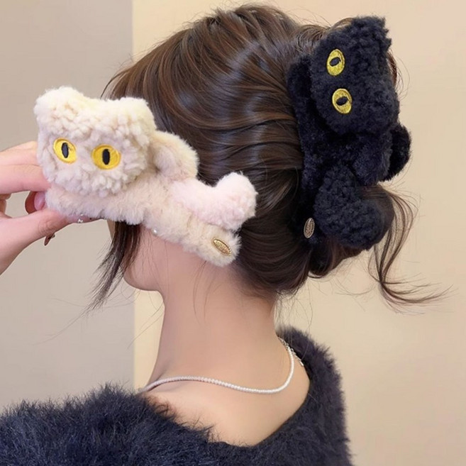 냥냥퍼 밍크 고양이 헤어집게 집게핀 머리집게