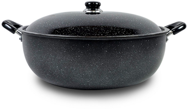 국산 업소용 인덕션 튀김솥 5중코팅 IH 대용량 튀김 볶음솥, 1개, 45cm