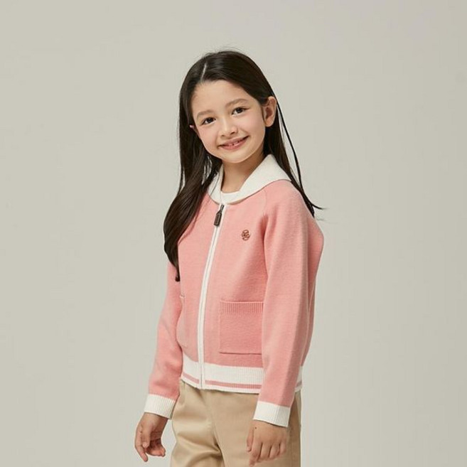 DAKS KIDS 닥스키즈 배색 집업 가디건 DUF12KC54M PK_P415960605 163125