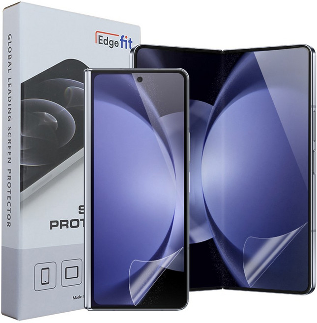 엣지핏 갤럭시 Z 폴드 고투명 하드코팅 액정보호필름 (전면+내부), 1개