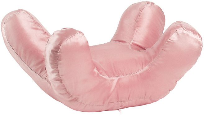 모노랩 눈주름 방지 베개 얼굴 눈밑 자국 압박 경추 옆잠 수면 뒤척임, 핑크, 1개