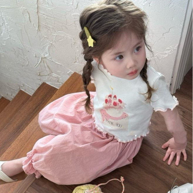 [앙디] O상하복 땡큐케익 (OC160) / (반팔티+고쟁이바지)