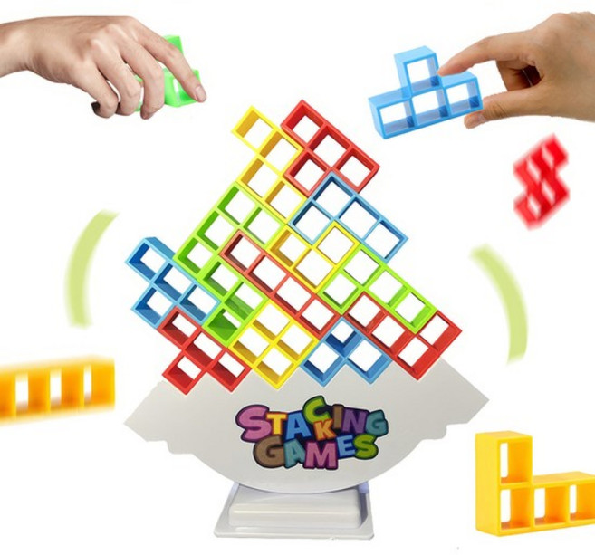 테트리스 타워 빌딩 블록 보드게임 쌓기 테트리스 젠가 B401, 없음, 1개