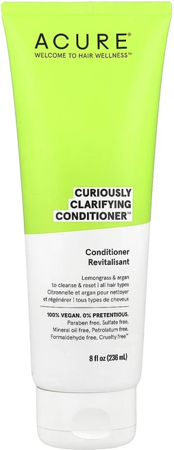 ACURE 큐리어슬리 클래리파잉 컨디셔너 레몬그라스 & 아르간 236.5 ml (8 fl oz), ACURE큐리어슬리클래리파잉컨디셔너레몬그라스아르간236 - 쿠팡