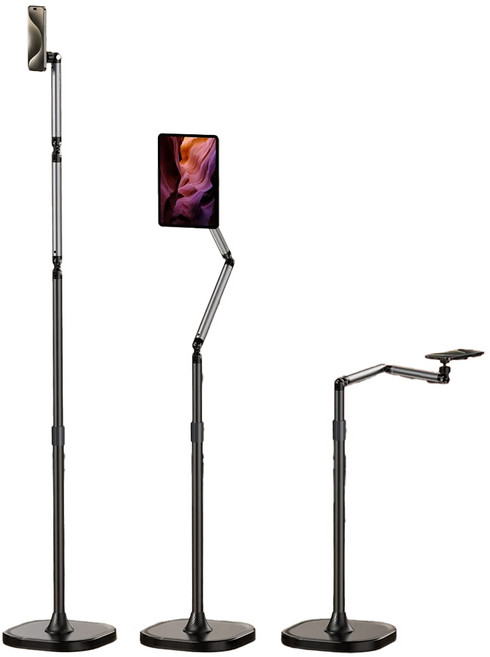 MONSTER LIGHT 맥플로어 맥세이프 누워서 보는 핸드폰 태블릿 거치대 스탠드 자바라 맥스탠드 침대용 바닥용, 1개