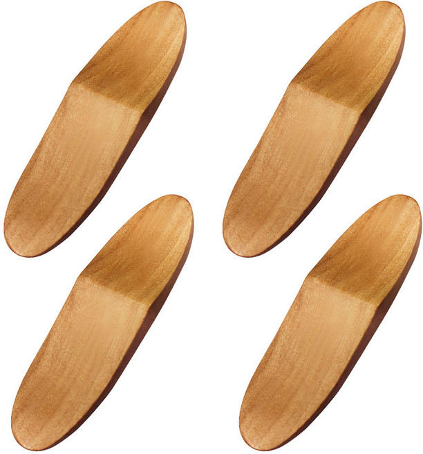 트윈 원목 수저 받침 나무 우드 받침대, 베이지 4개 세트, 4개