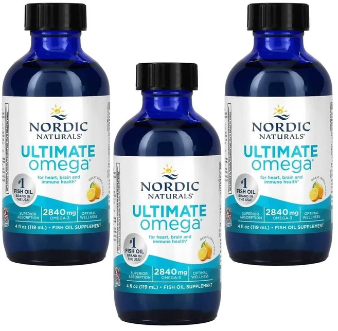 노르딕 내추럴스 얼티밋 오메가 레몬 2840mg, 3개, 119ml - 쿠팡