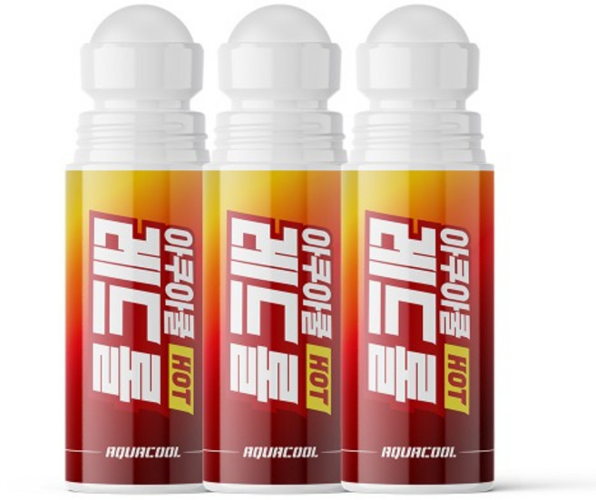 아쿠아쿨 레드 롤, 100ml, 3개