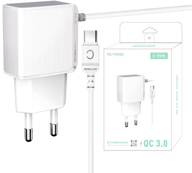 일체형 고속충전 케이블 18W 퀵차지3.0 C타입, 2개, 1+1할인