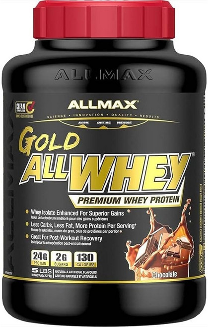 ALLMAX Gold分離乳清蛋白粉, 2.27kg, 1罐