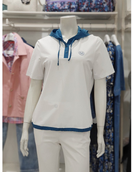 크로커다일레이디 펀칭 후드 티셔츠 CLEMTS222