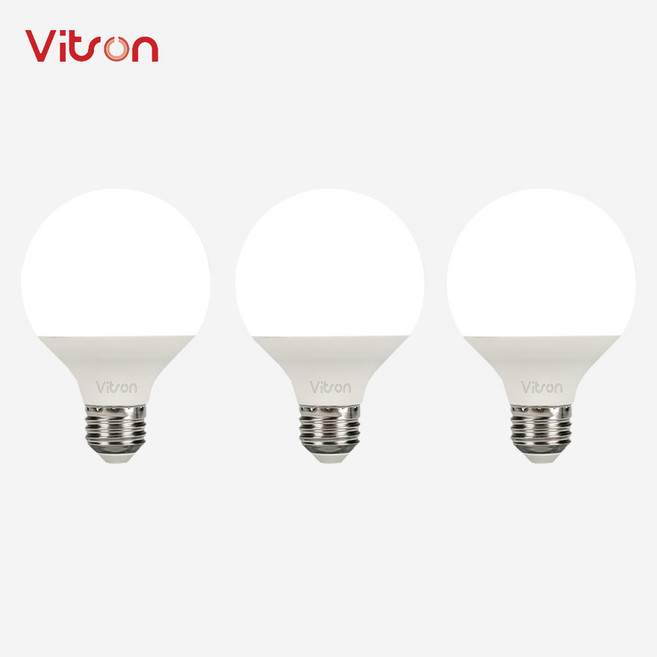 KS 비츠온 LED 숏타입 G80 10W, 3개, 주광색