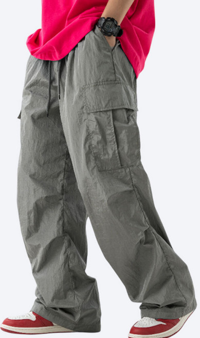 에치케이 테크워어 스트릿 와이드 카고 바지 캐주얼 팬츠