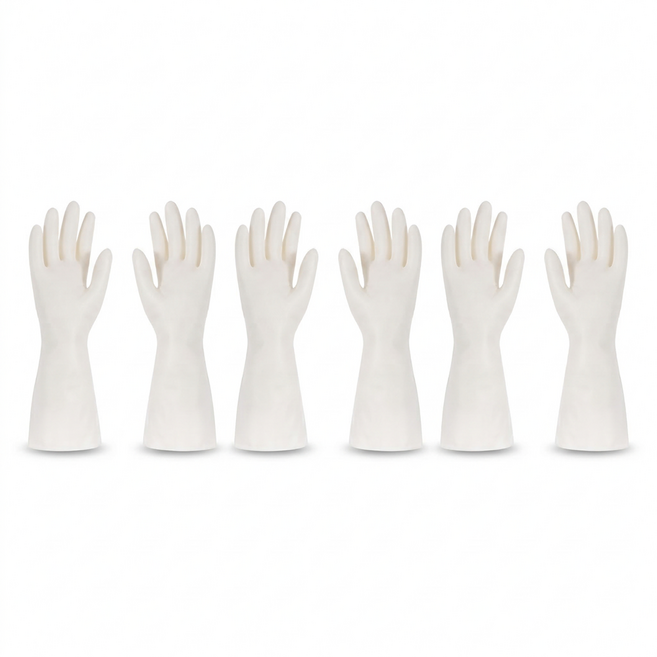 베러브라이트 안찢어지는 고무장갑 소 중 대, 3개, 대(L), 화이트