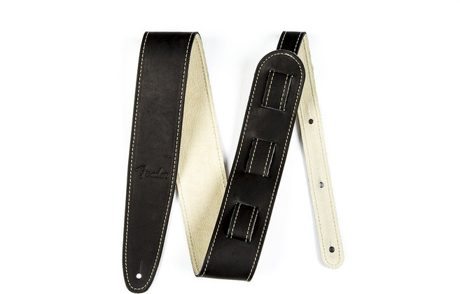 Fender 펜더 스트랩 BALL GLOVE LEATHER STRAP BLK, 1개