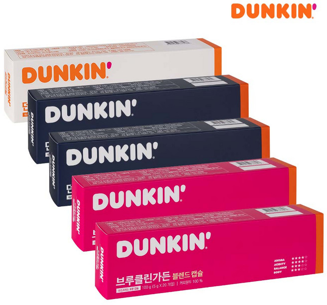 [던킨] 브루클린가든 5g 40개 + 디카페인 5g 40개 + 에스프레소 5g 20개, 1개
